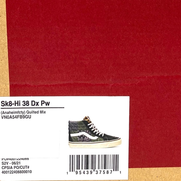 VANS Sk8-Hi 38 DX PW Sneaker Anaheim Canvas Suede Black Multi Men VN0A54FB9GU - Picture 7 of 8